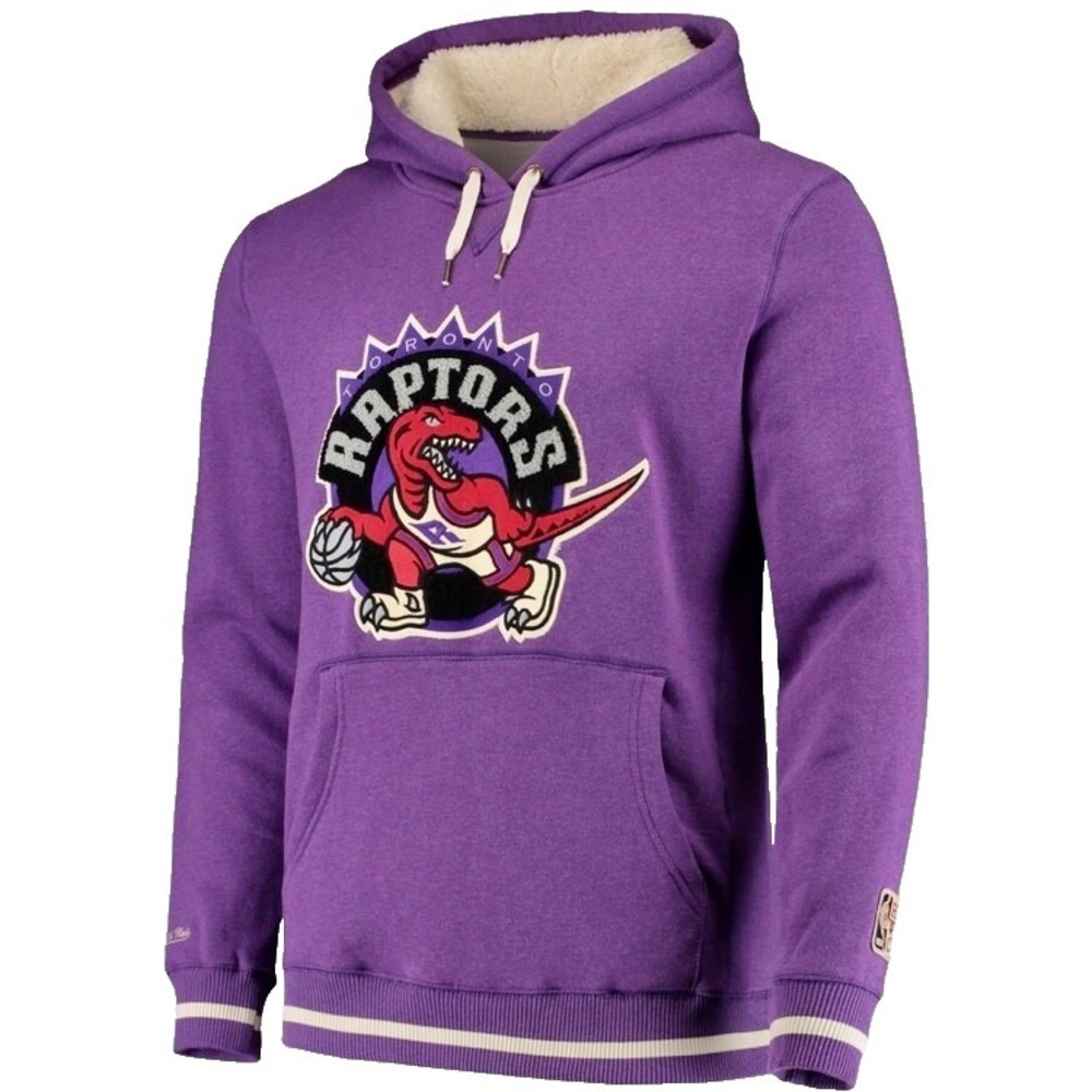 Toronto Raptors NBA Hoodie Large Purple Sherpa Hooded TR Basketball HWC M&N NWOT